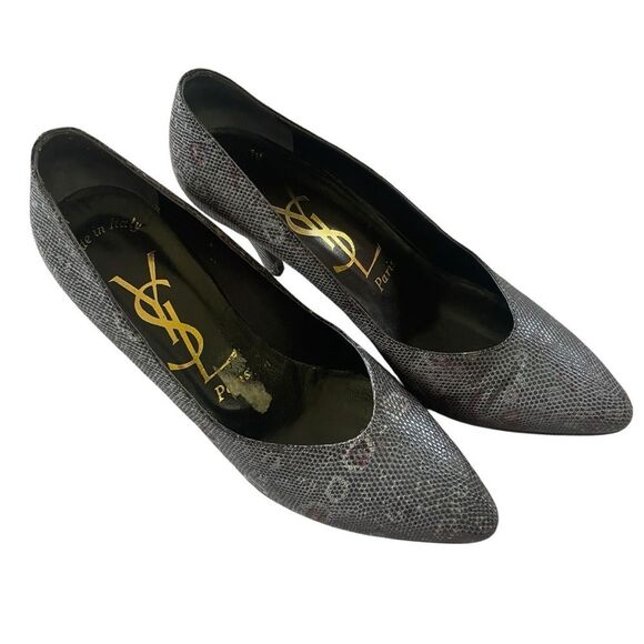 Yves Saint Laurent YSL Vintage Leather Pumps - Picture 2 of 10